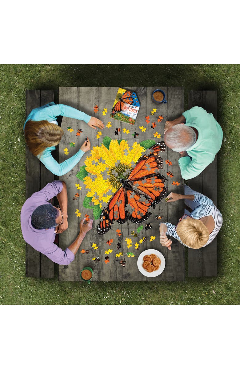 Madd Capp I Am Butterfly 300 Piece Puzzle Insect Shaped Jigsaw, Alternate, color, Multicolored