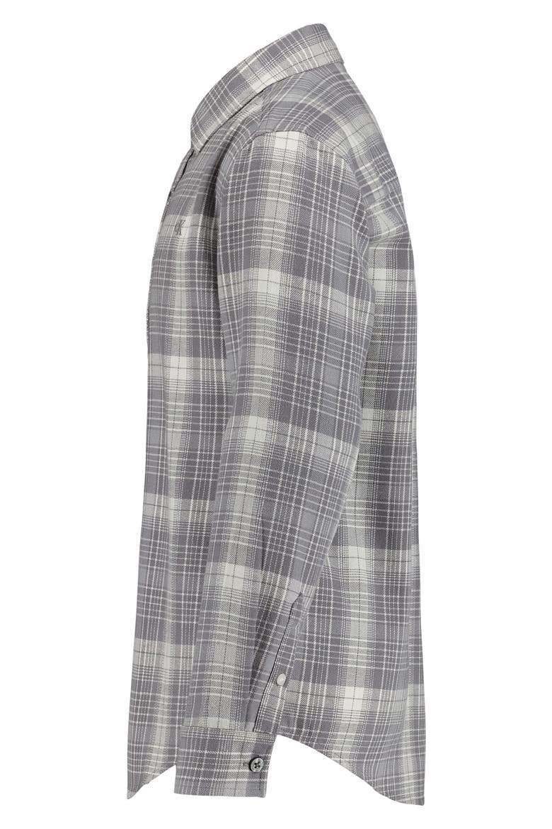 Kids' Plaid Cotton Flannel Shirt, Alternate, color, CASTLEROCK