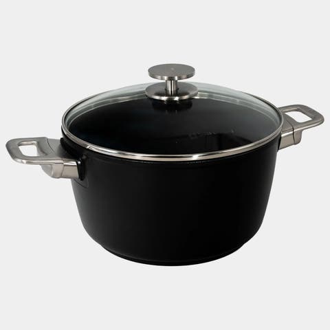 CHD Nonstick Stock Pot with Glass Lid, 5.5 qt