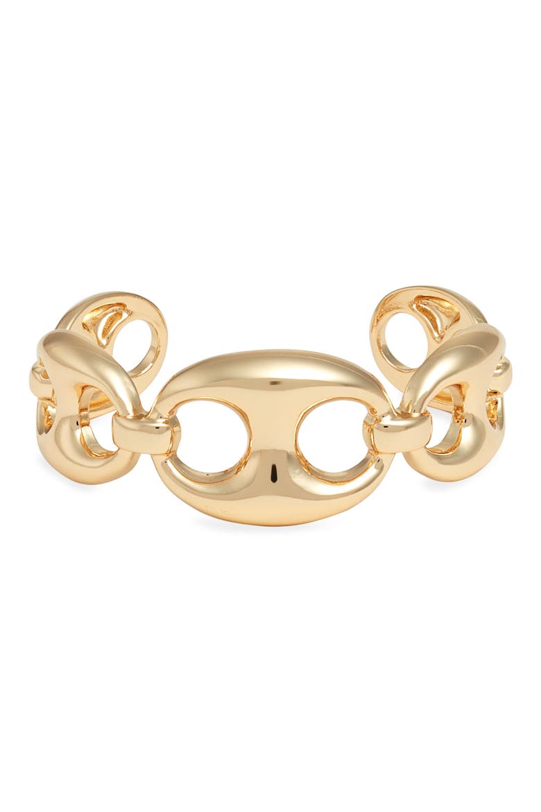 Mariner Link Cuff Bracelet, Main, color, GOLD