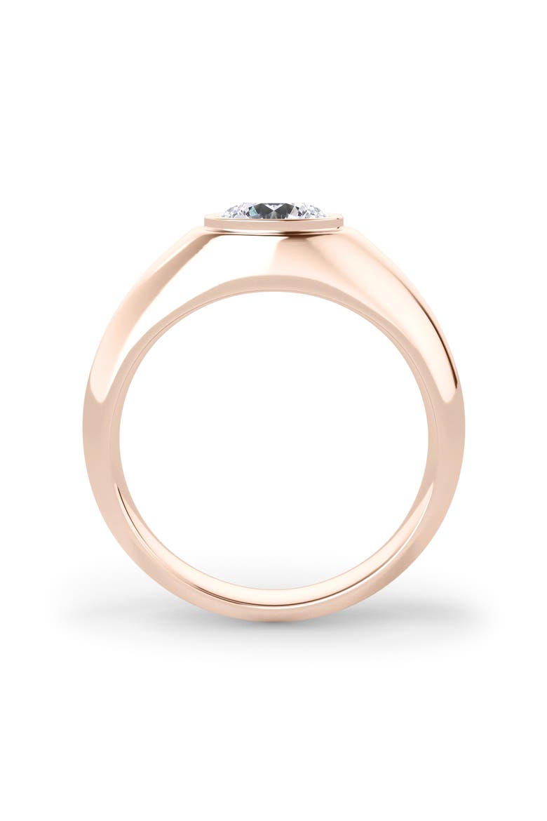 Men's Round Brilliant Lab Created Diamond Ring, Alternate, color, 18K ROSE GOLD
