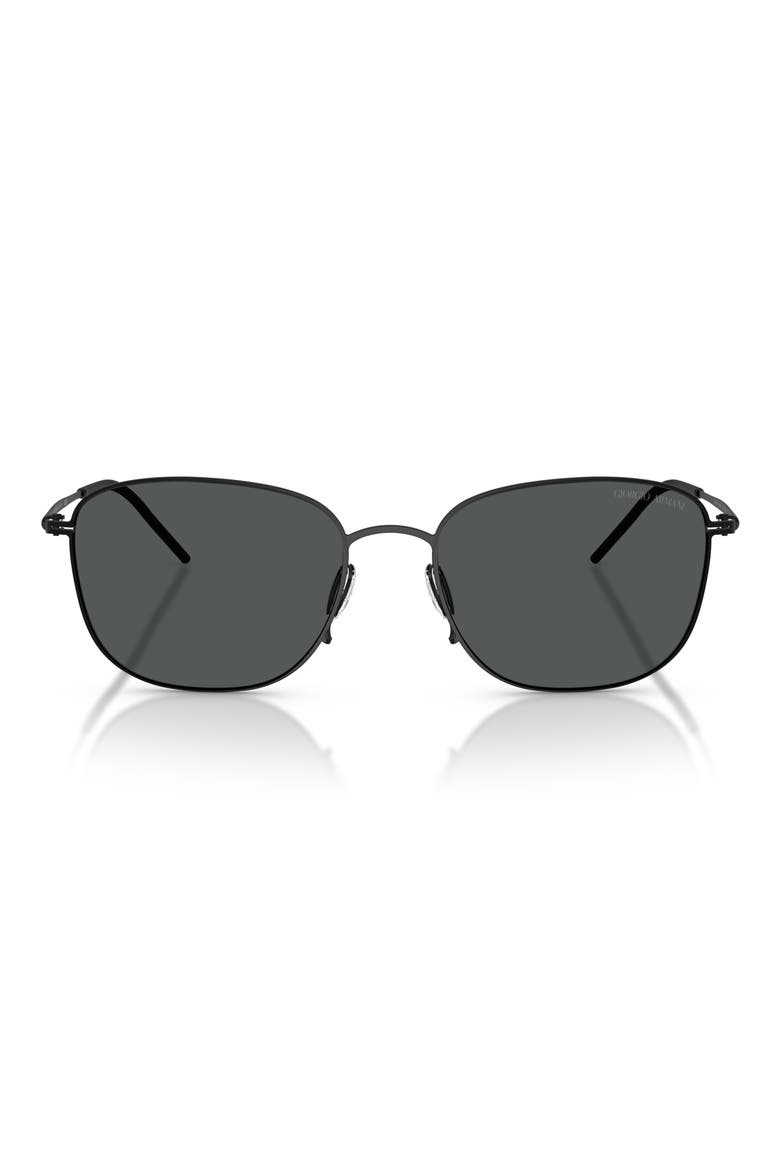 54mm Pillow Sunglasses, Main, color, MATTE BLACK / DARK GREY
