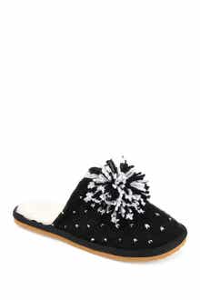 Journee Collection JOURNEE Stardust Pompom Slipper