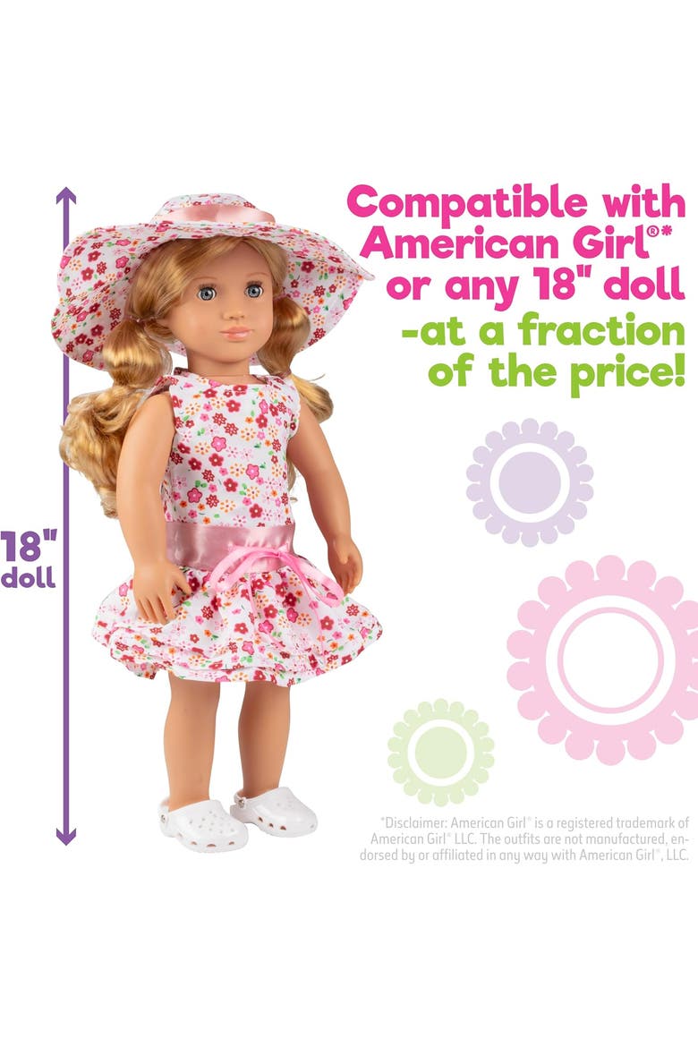 Summer Sundress Doll Outfit, Alternate, color, Red