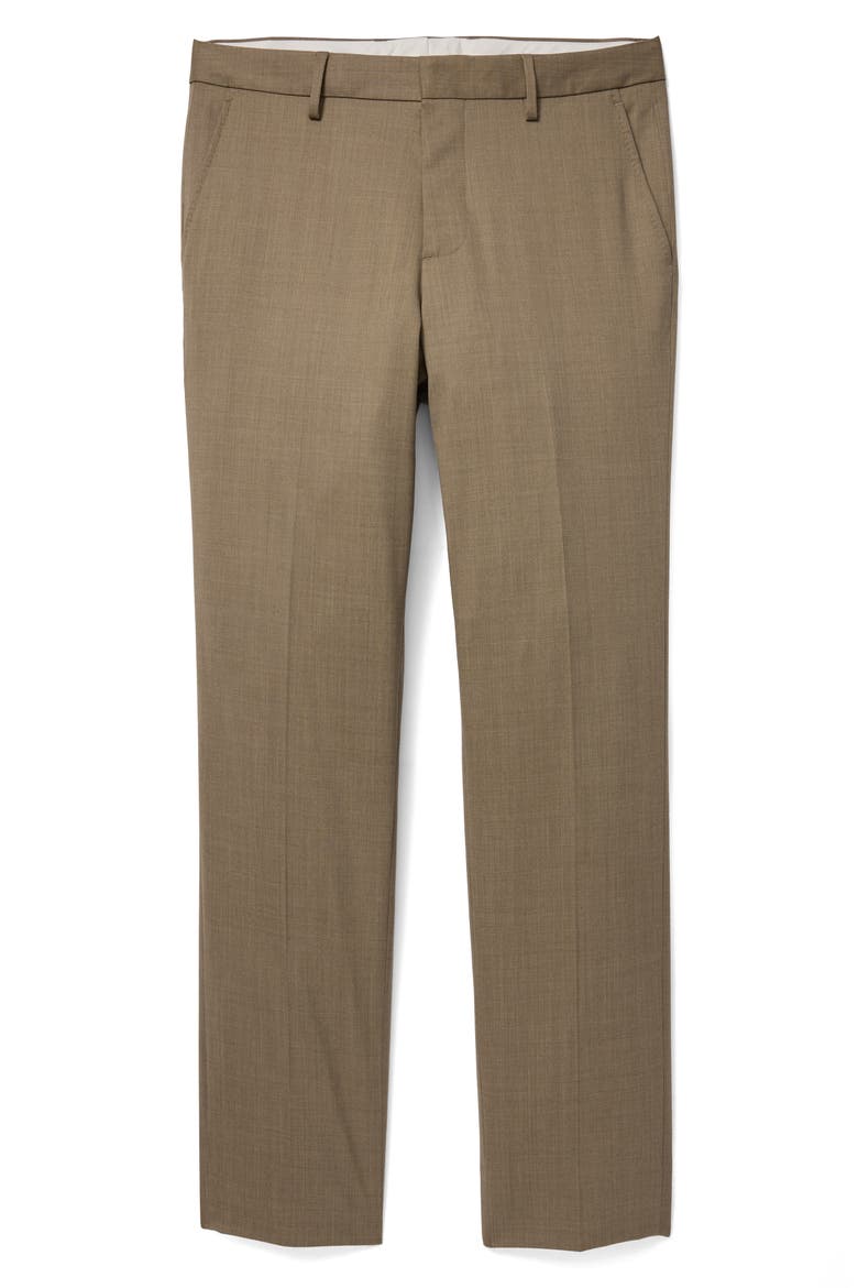 Jetsetter Athletic Fit Stretch Wool Suit Pants, Alternate, color, TAN