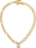 Classicharms Double Layered Solitaire Pendant Necklace