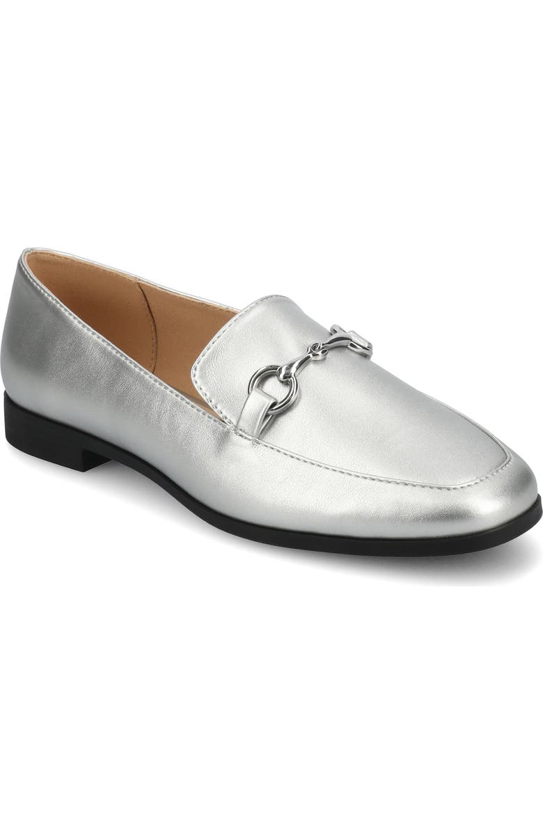 Journee Collection Lacie Bit Loafer, Main, color, Silver