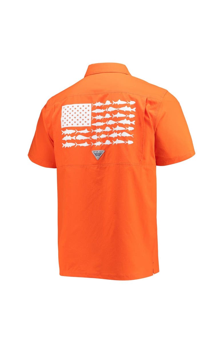 Columbia Men's Columbia PFG Orange Clemson Tigers Slack Tide Camp Button-Up Shirt, Alternate, color, Orange