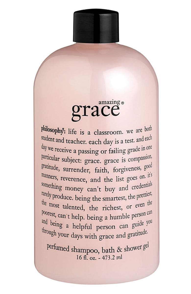 philosophy amazing grace 3-in-1 shampoo, bath & shower gel, Main, color,