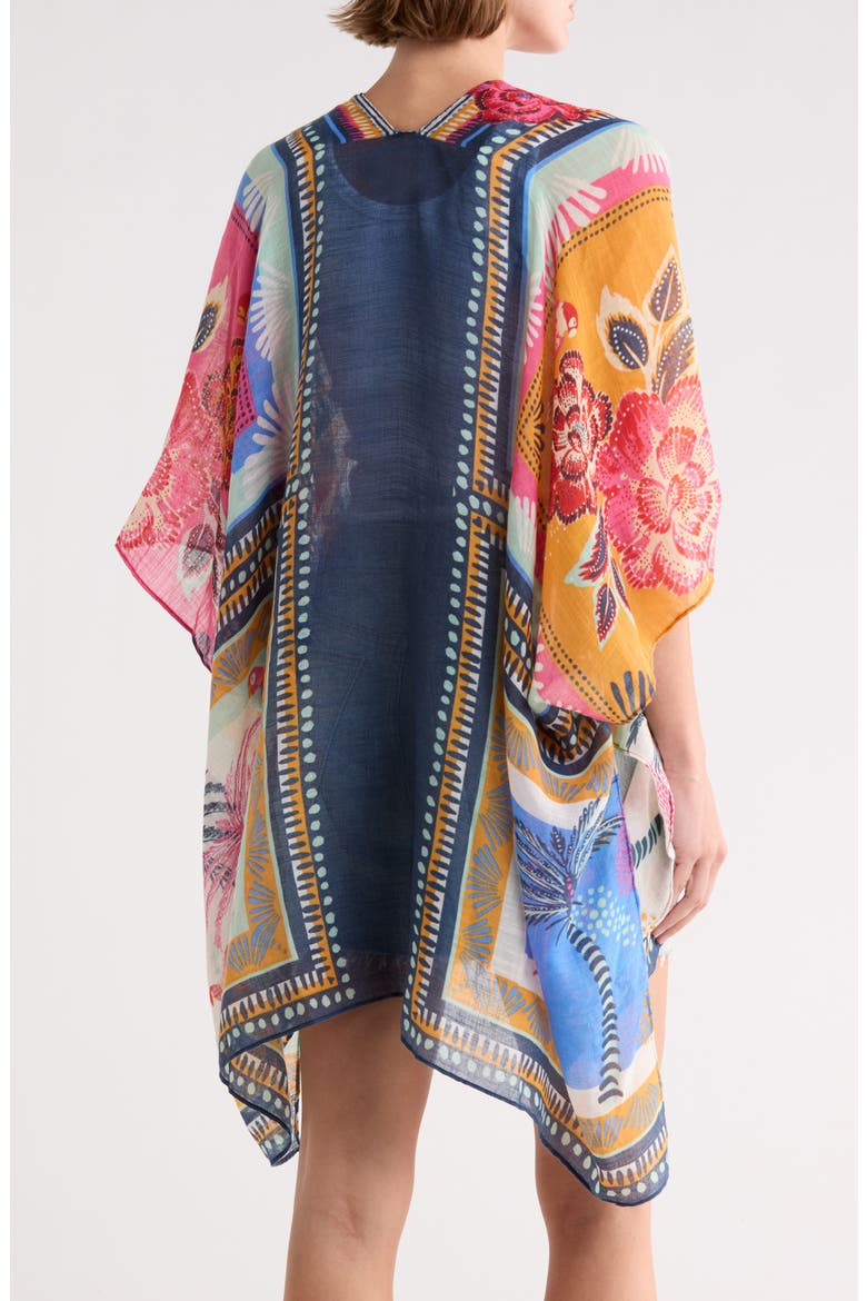 Patchwork High-Low Topper & Hat Set, Alternate, color, NAVY MULTI