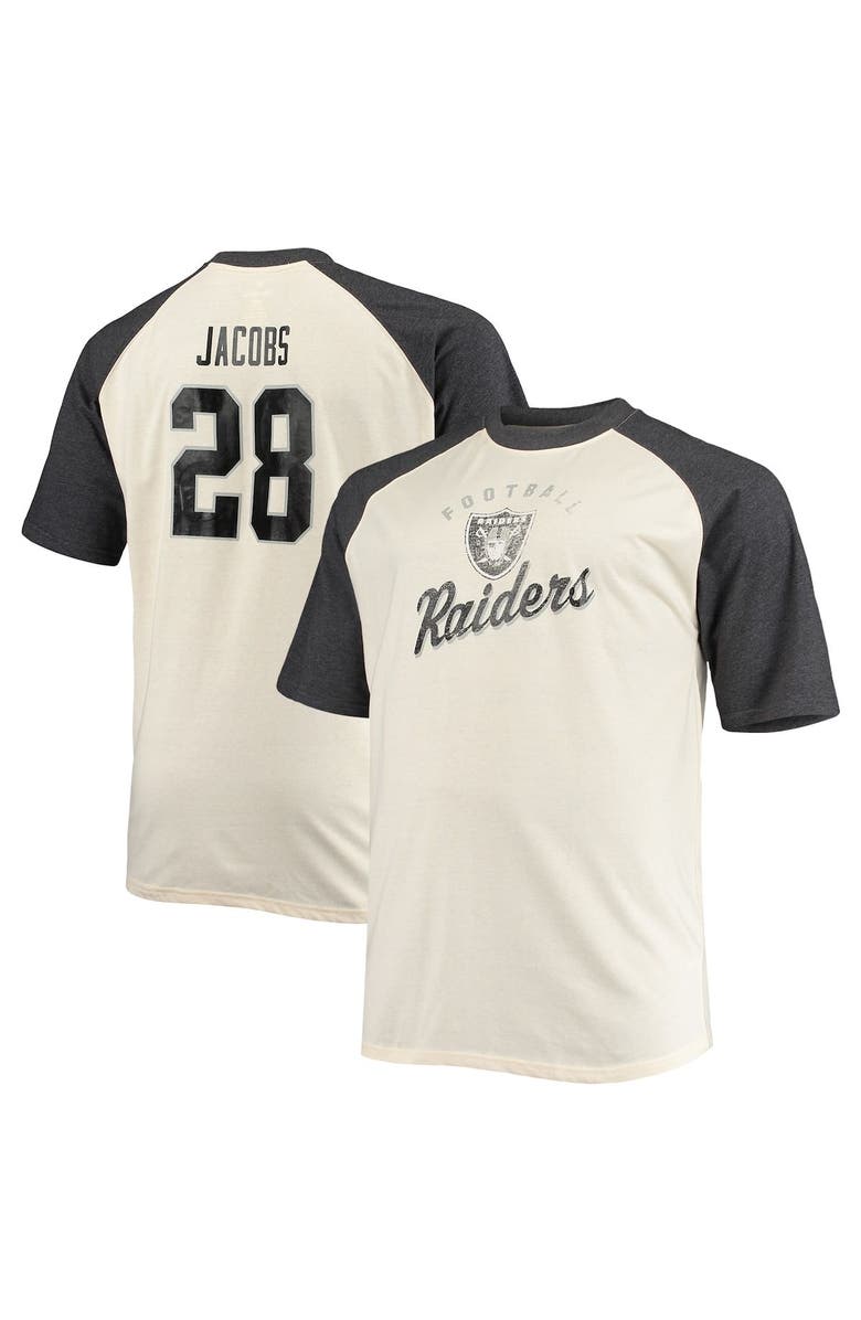 PROFILE Men's Josh Jacobs Oatmeal Las Vegas Raiders Big & Tall Player ...