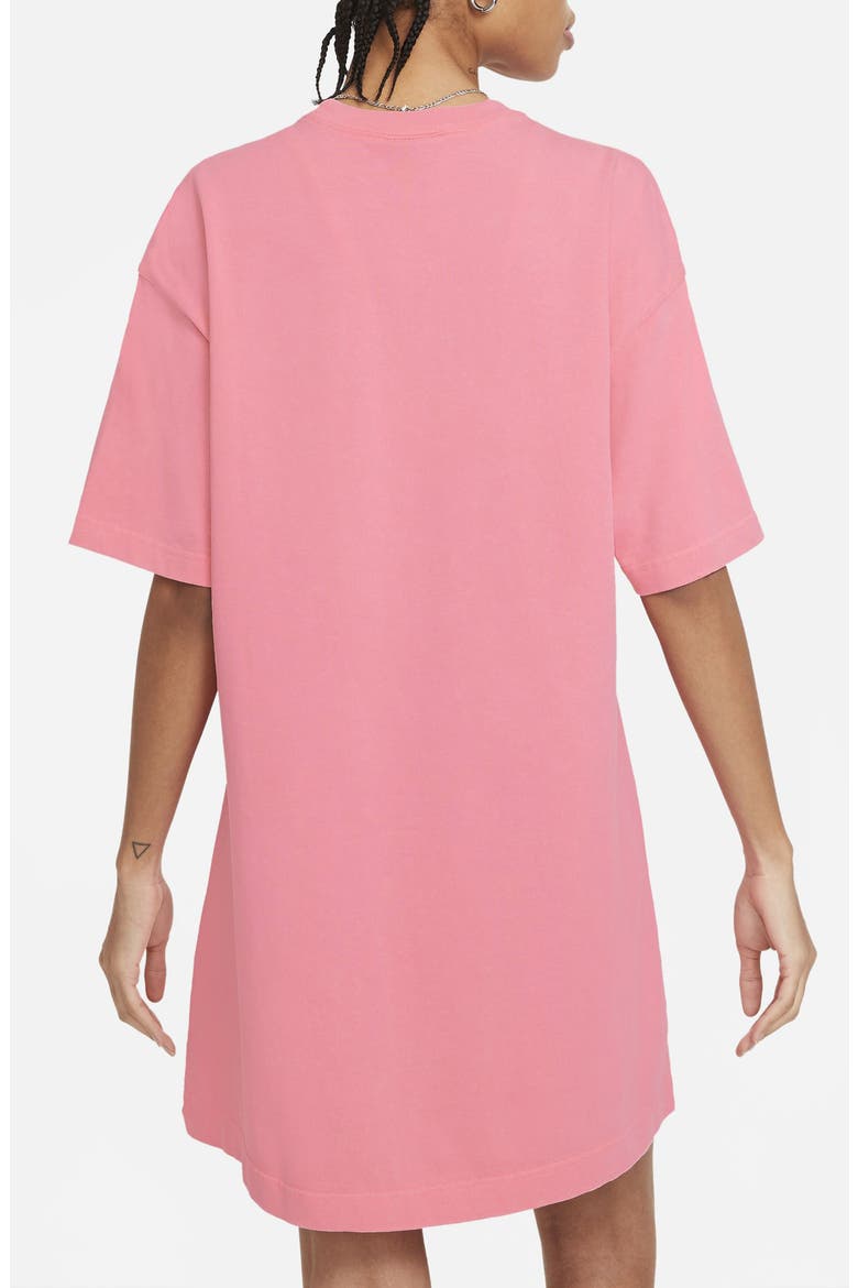 Sportswear Washed T-Shirt Dress, Alternate, color, SUNSET PULSE/ BLACK