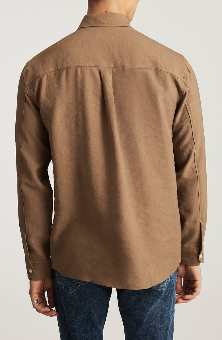 Mavi Jeans Button-Up Shirt, Alternate, color, Shitake