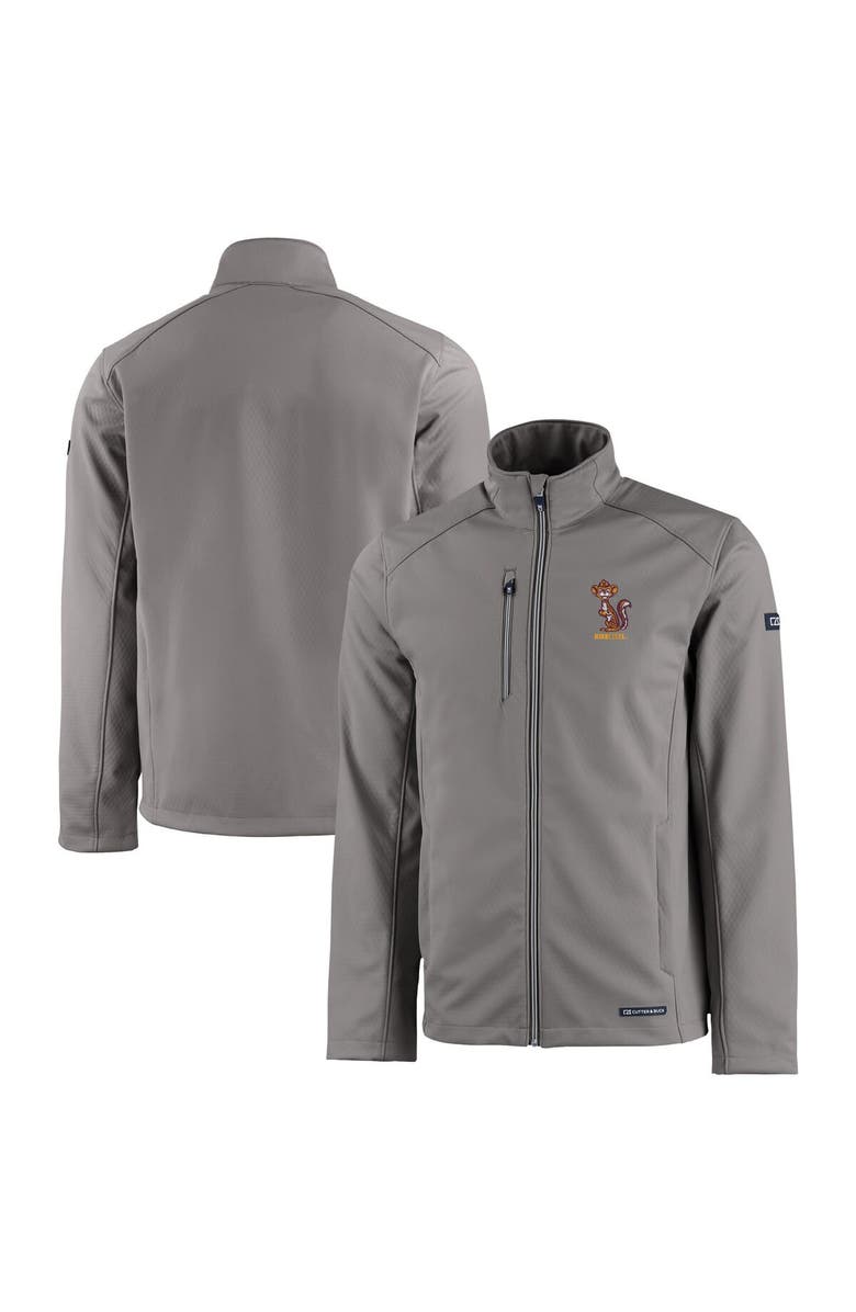 Cutter & Buck Men's Cutter & Buck  Gray Minnesota Golden Gophers Vault Evoke Eco Softshell Recycled Full-Zip Jacket, Main, color, 