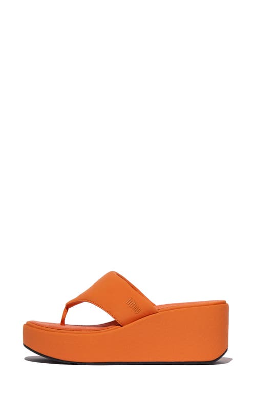 Fitflop Platfforms Wedge Toe Post Sandal In Satsuma