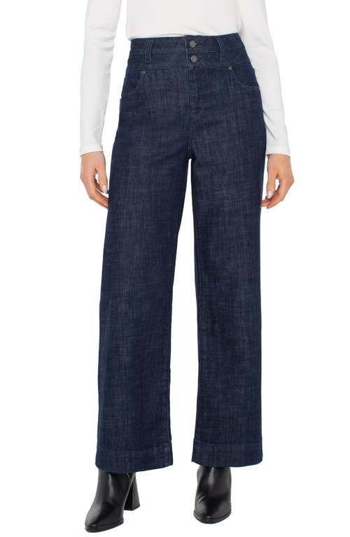 Liverpool Los Angeles Stride High Waist Wide Leg Jeans In Purple