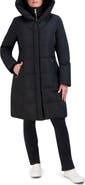 Cole Haan Taffeta Quilted Puffer Coat with Bib