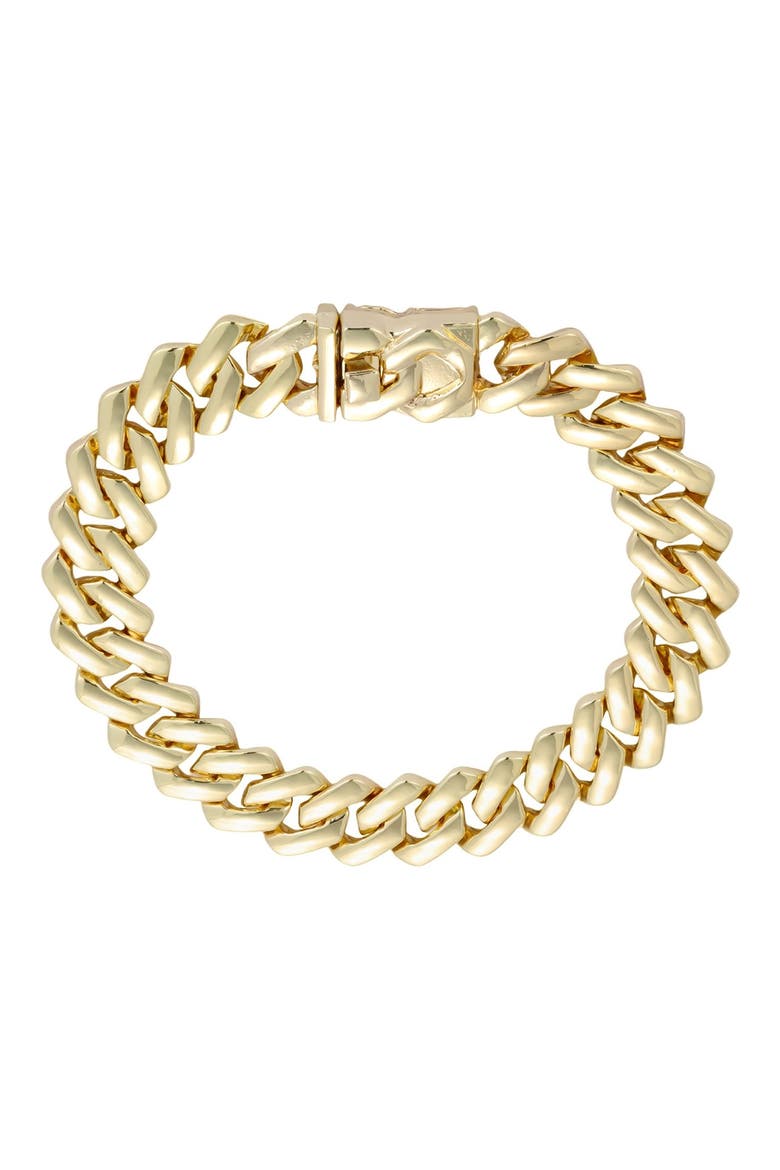 Men's Cuban Curb Chain Bracelet, Main, color, GOLD