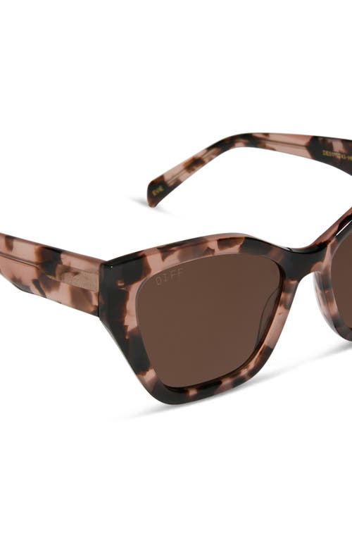 Diff Evie 54mm Polarized Sunglasses In Himalayan Tortoise/brown