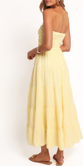Sitara Tiered Strapless Maxi Dress