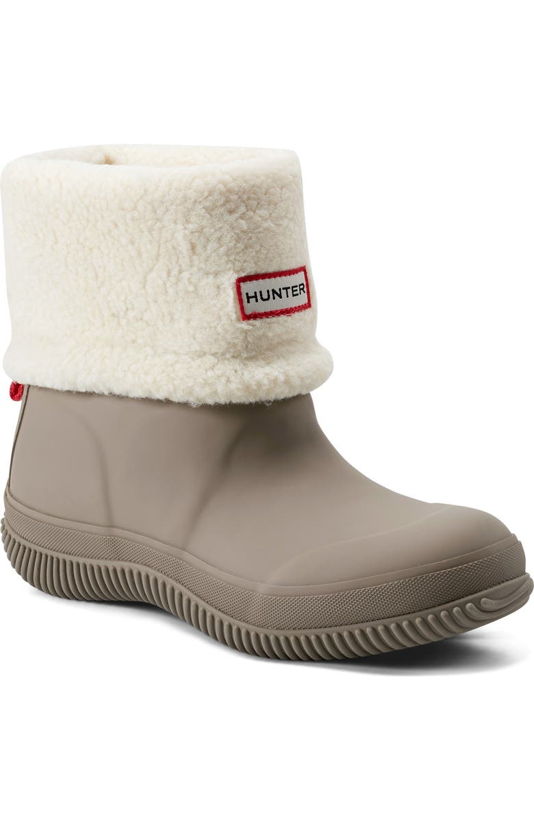 Hunter Thunor Indoor/Outdoor Insulated Roll Top Waterproof Snow Boot, Main, color, Millstone