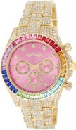 AMERICAN EXCHANGE x Ed Hardy Crystal Bracelet Watch, 40mm