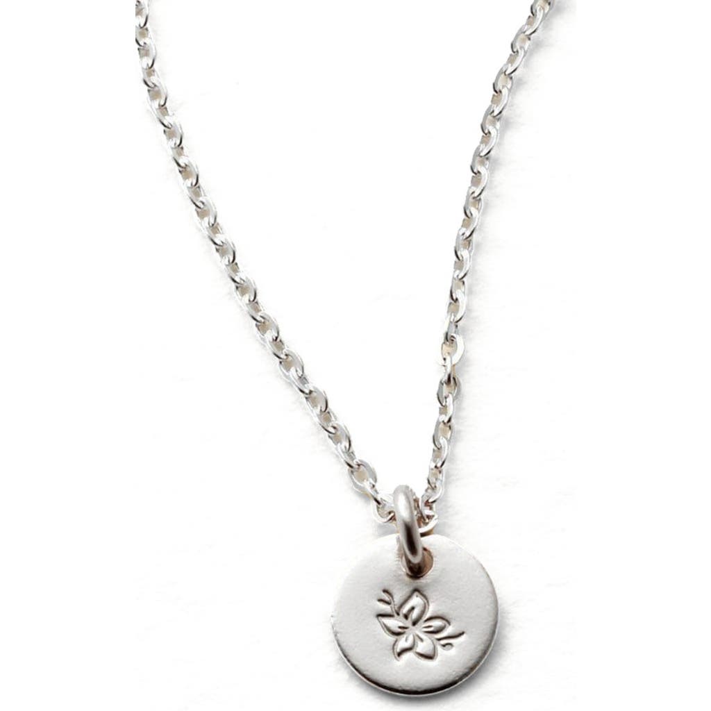 Made By Mary March Birth Flower Necklace In Silver
