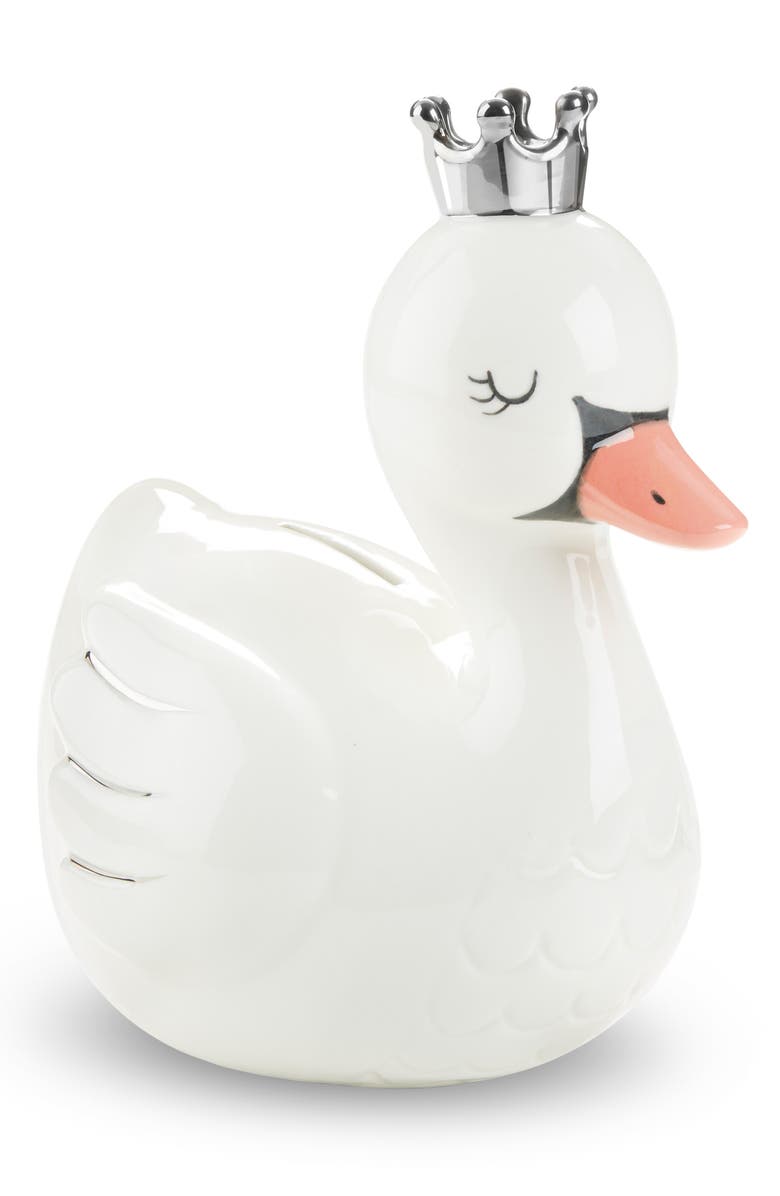 Baby Aspen Swan Princess Ceramic Bank, Main, color, 