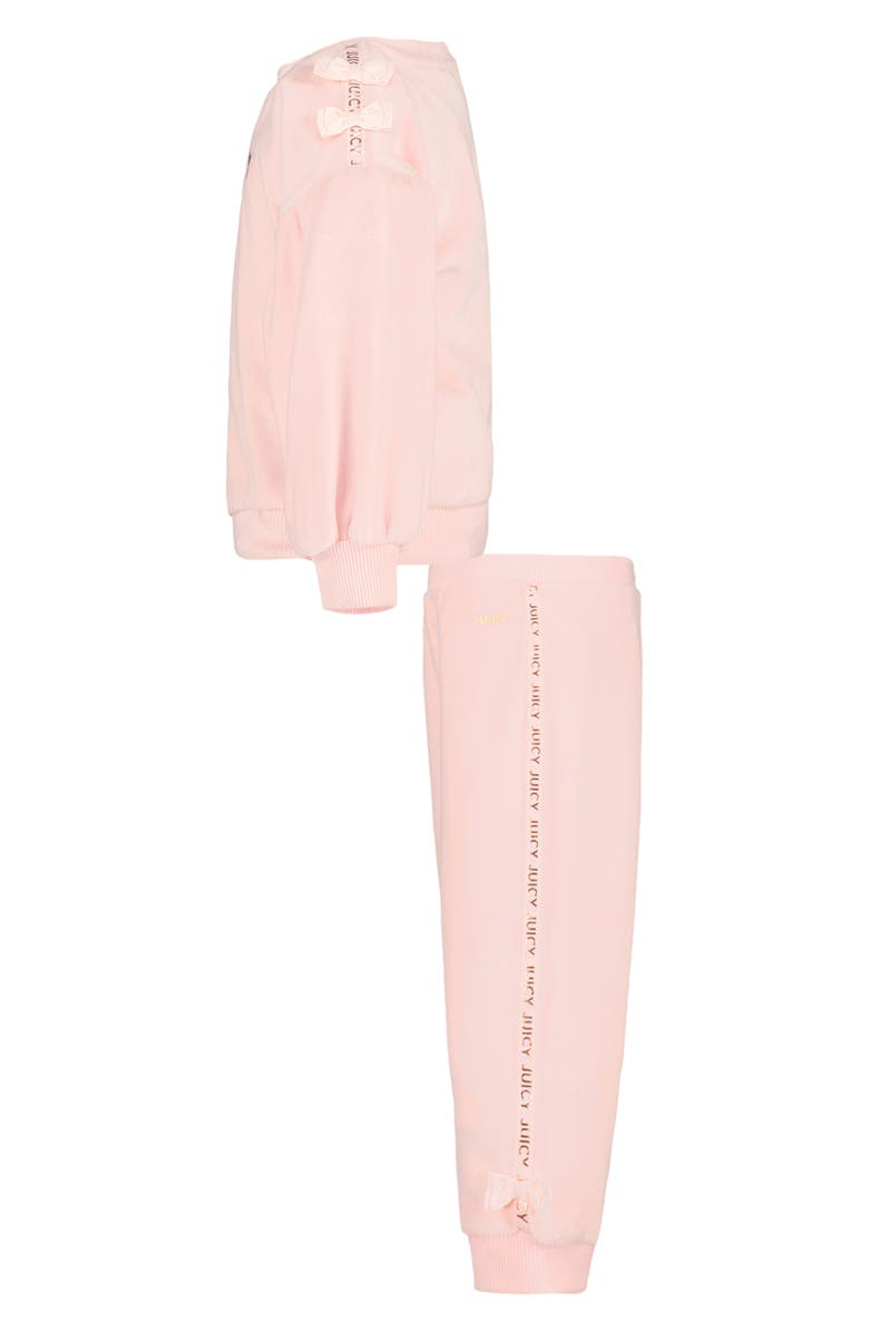 Juicy Couture Velour Sweatshirt & Joggers Set, Alternate, color, Pink