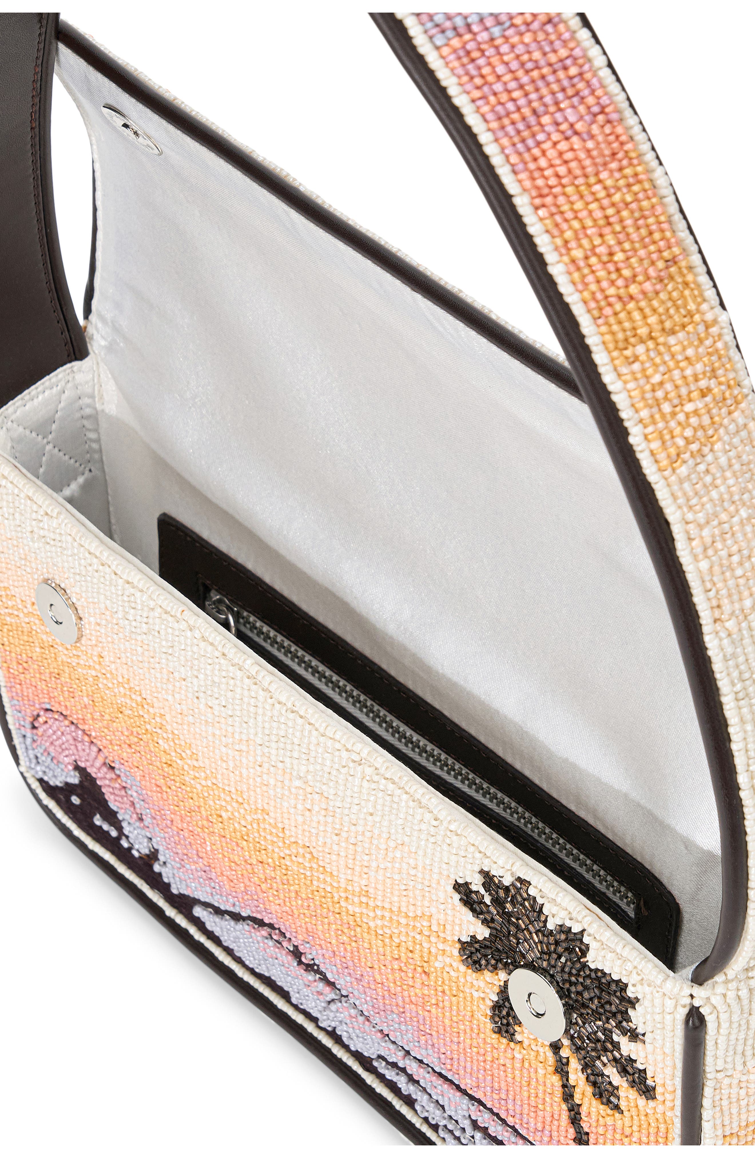Tommy Beaded Shoulder Bag, Alternate, color, SANTA MONICA SUNSET