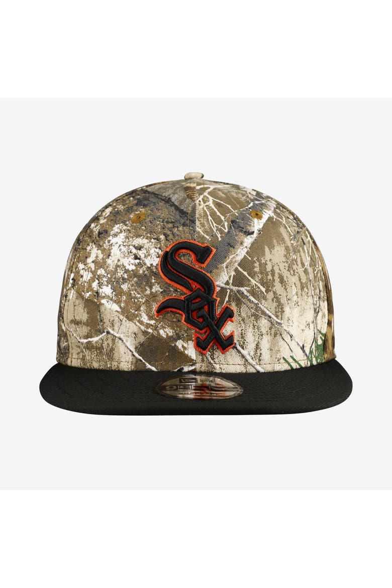 Men's New Era Camo Chicago White Sox Realtree Orange Pop 9FIFTY Snapback Hat, Alternate, color, Camo
