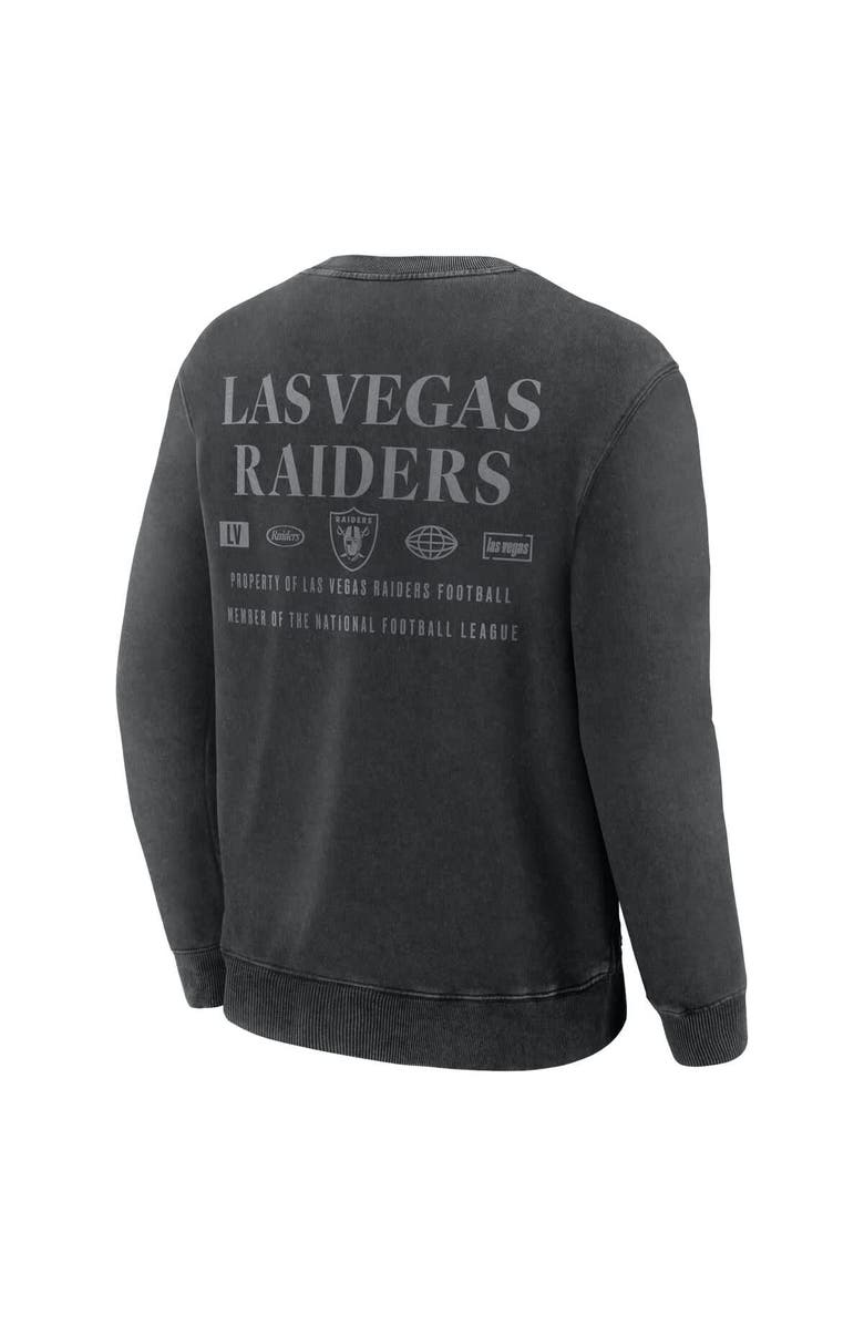 FANATICS Men's Fanatics Black Las Vegas Raiders Deep Route Pullover Sweatshirt, Alternate, color, Black