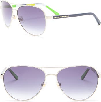 Kate Spade New York Blossom Striped Fashion Aviator Sunglasses Kate Spade New York blossom 58mm aviator sunglasses  main image 3