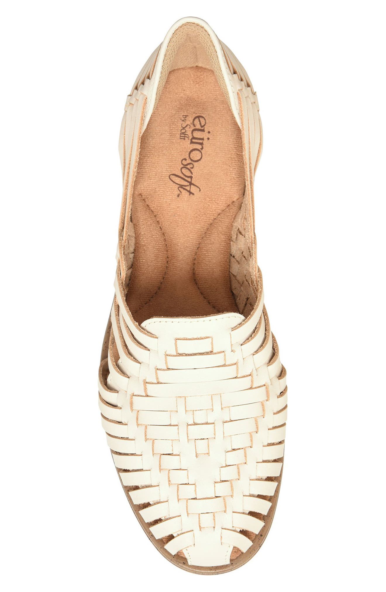 EUROSOFT Woven Ranie Flat, Alternate, color, Cream 274