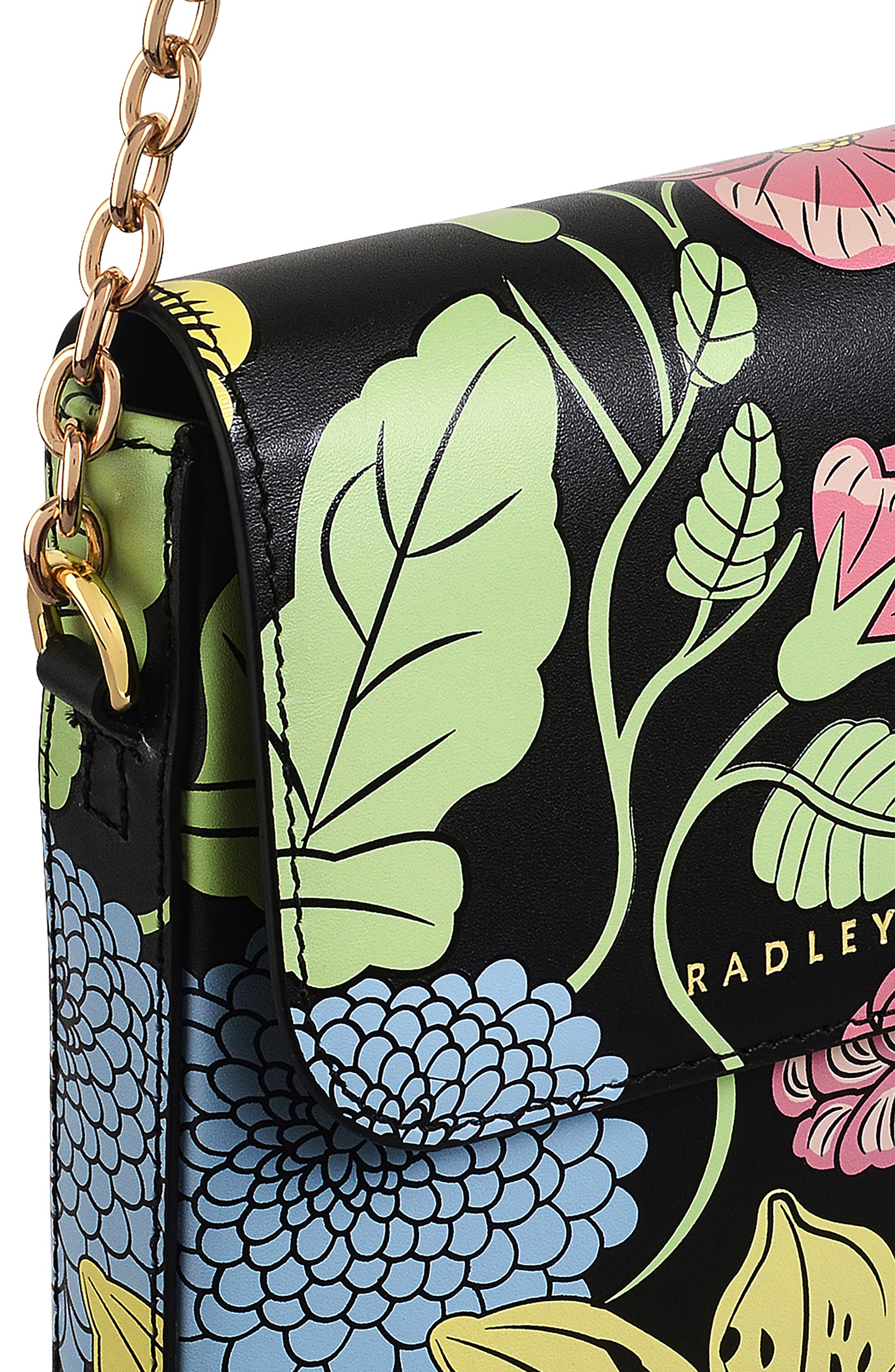 Radley x Royal Horticultural Society Medium Phone Crossbody Bag, Alternate, color, Black