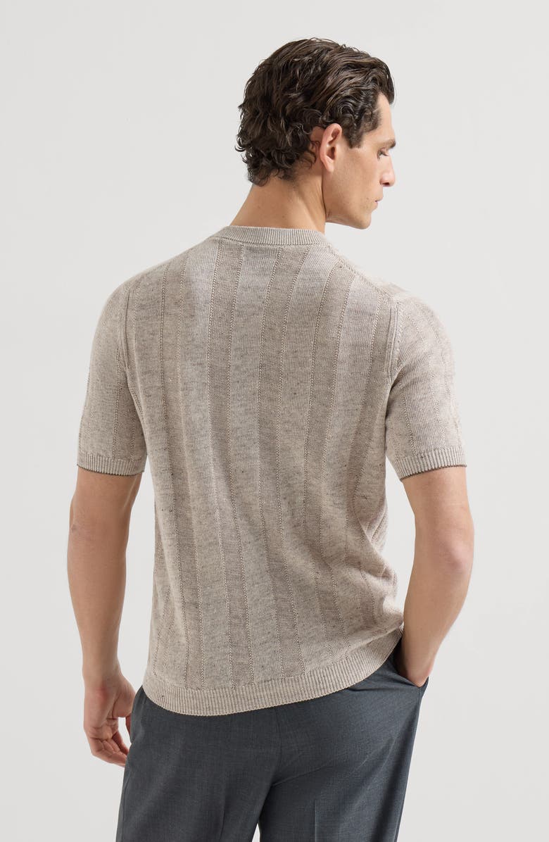 Brunello Cucinelli Henley collar T-shirt, Alternate, color, Sand