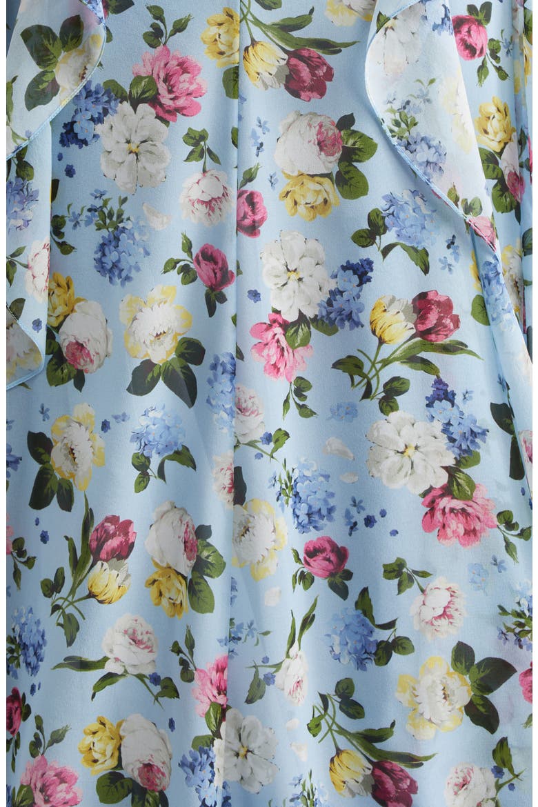 Floral Ruffle Silk Chiffon Gown, Alternate, color, CLOUDY BLUE MULTI