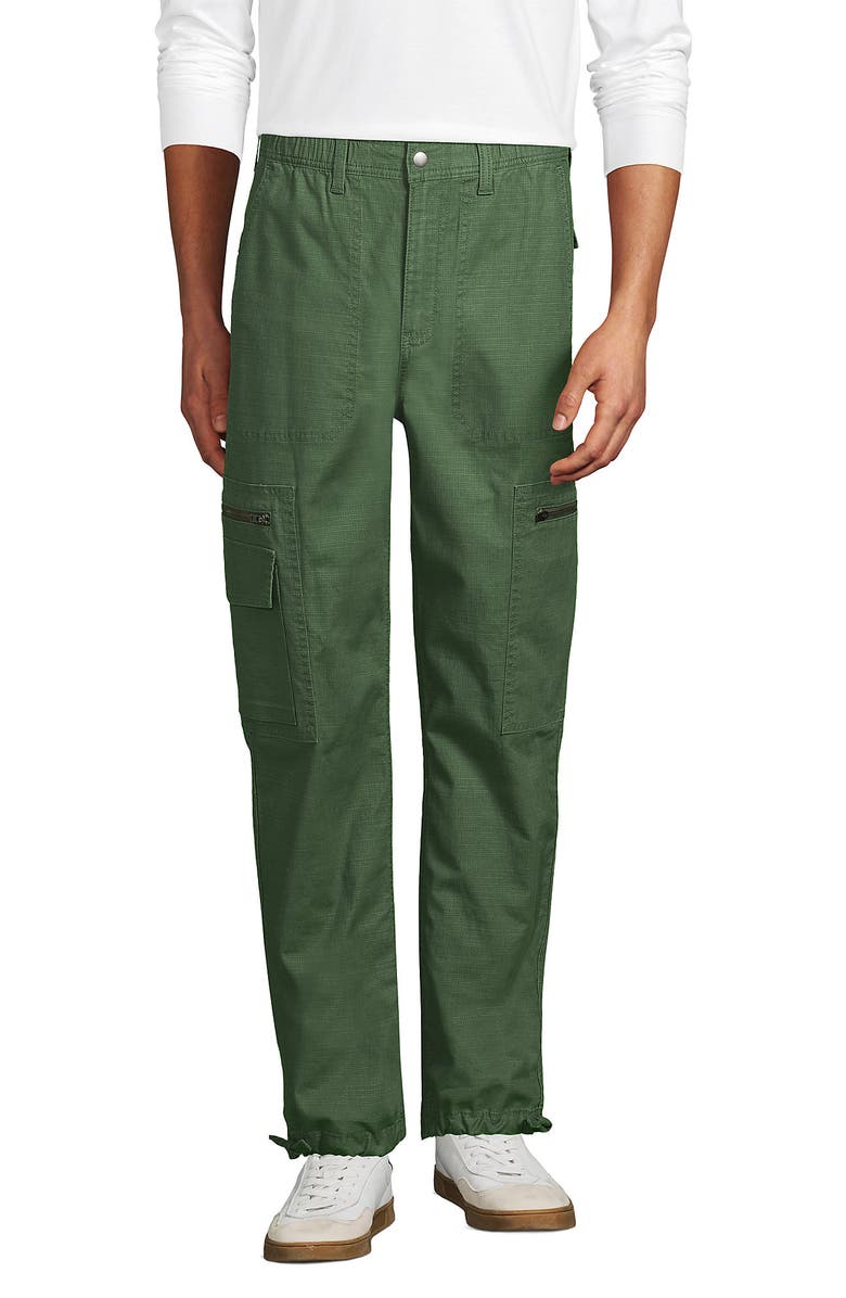 Lands' End Ripstop Parachute Cargo Pants, Alternate, color, Estate Green