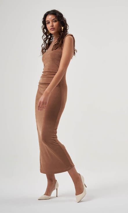 MZL Sleeveless Gathered Dress