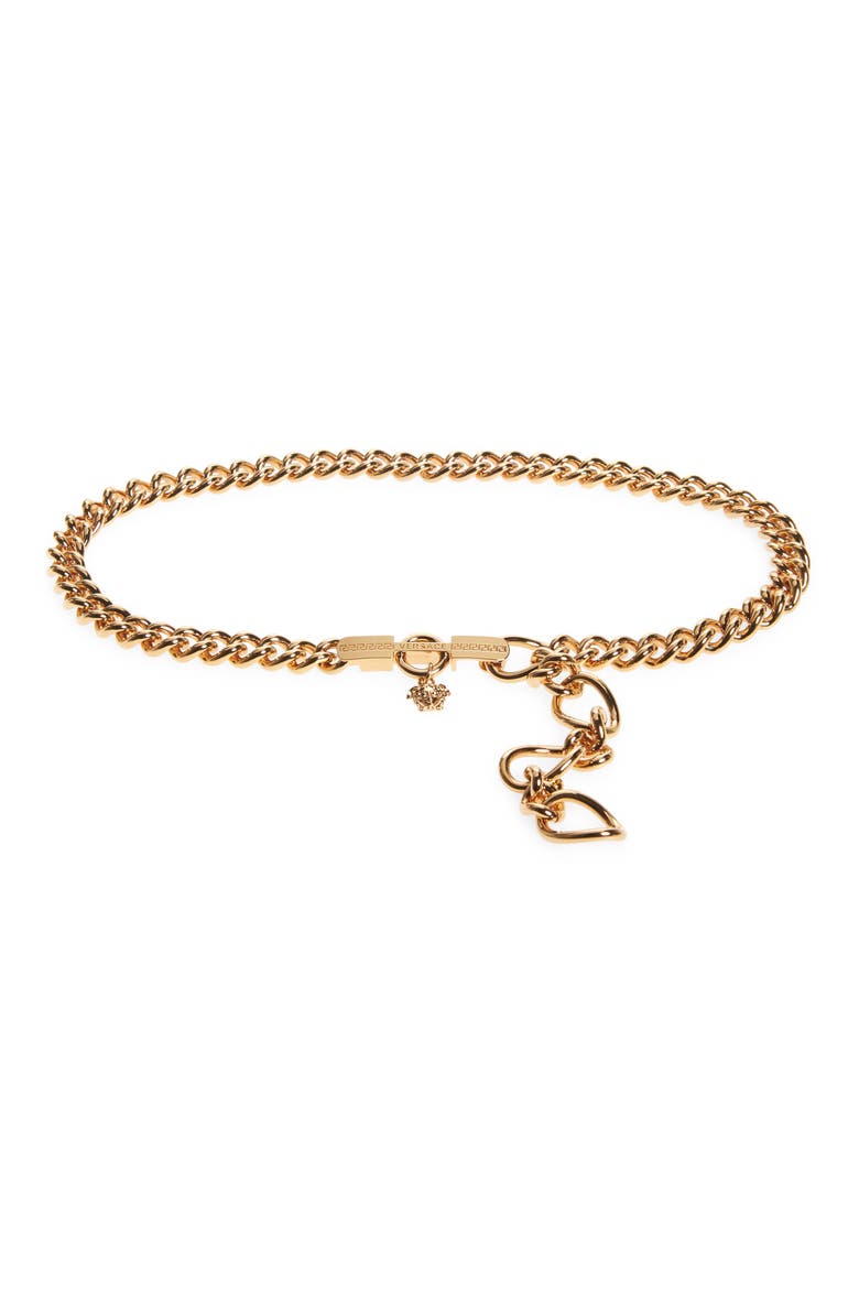 Versace Medusa Charm Chain Belt, Main, color, VERSACE GOLD