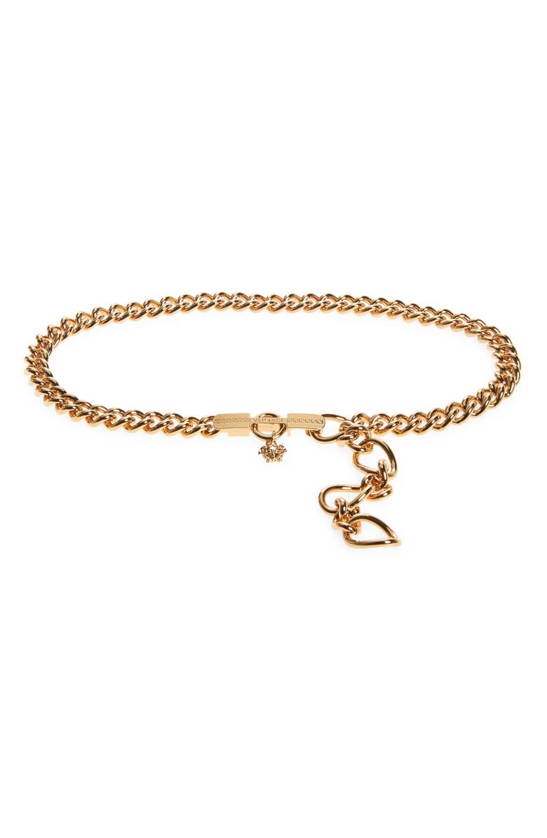 Versace First Line Versace Medusa Charm Chain Belt, Main, color, 
