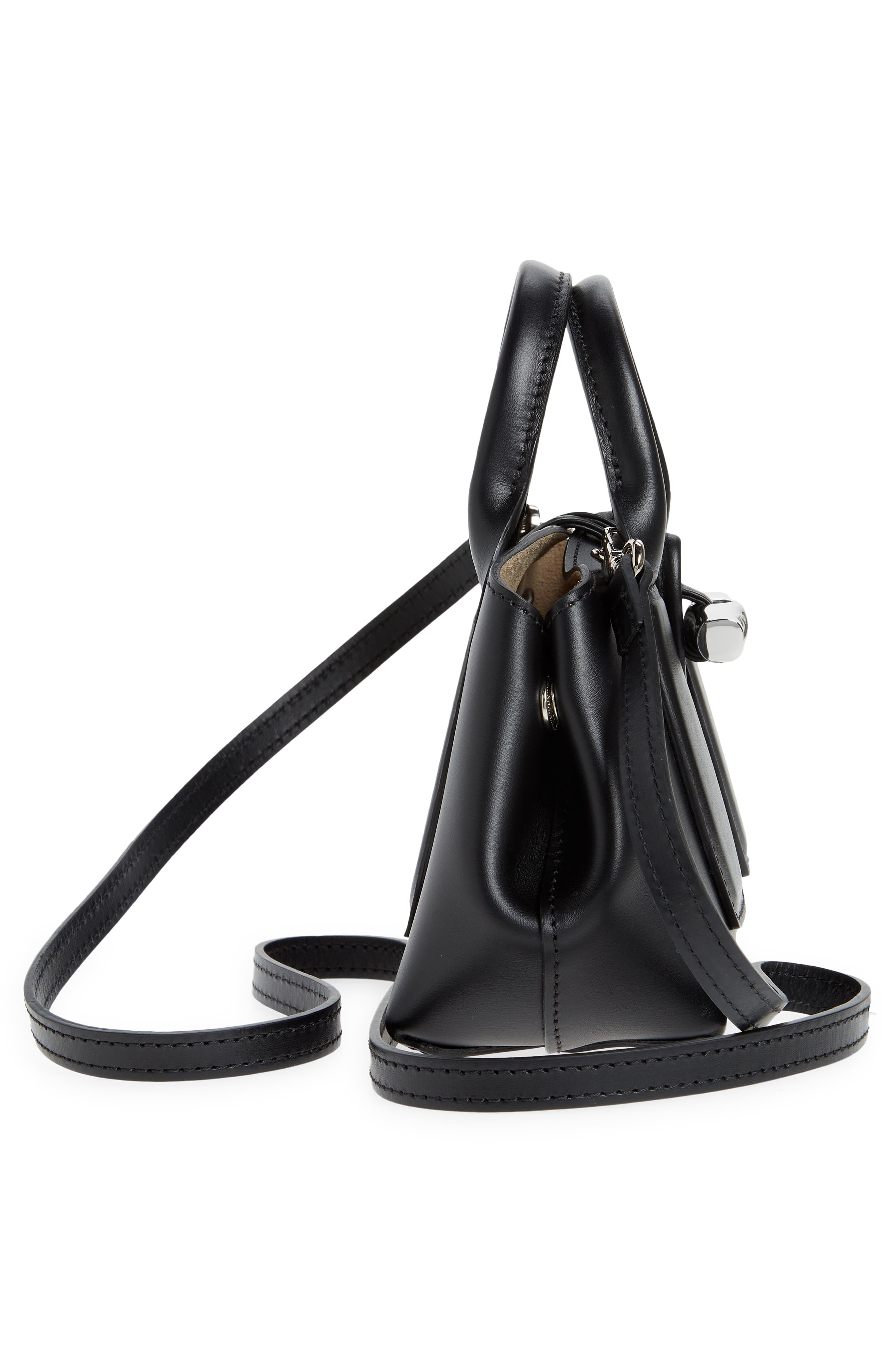 Longchamp Extra Small Roseau Leather Tote, Alternate, color, 