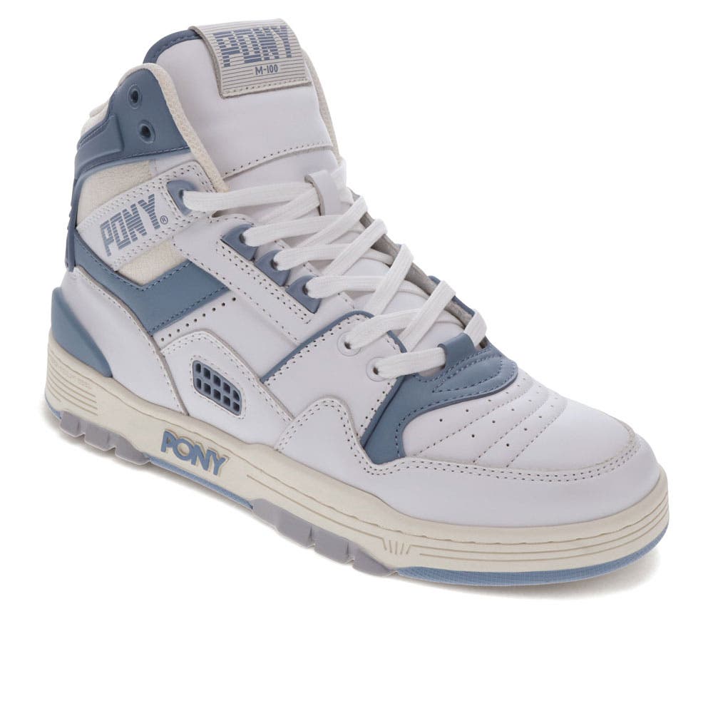 M100 High Sneakers, Main, color, White/Blue Shadow/Snow White