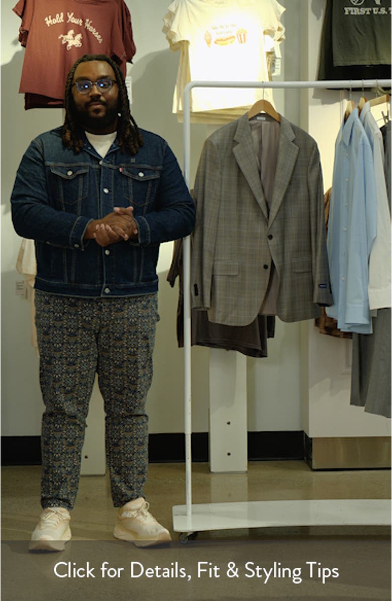 Flynn Classic Fit Tan Plaid Wool Sport Coat, sales video thumbnail