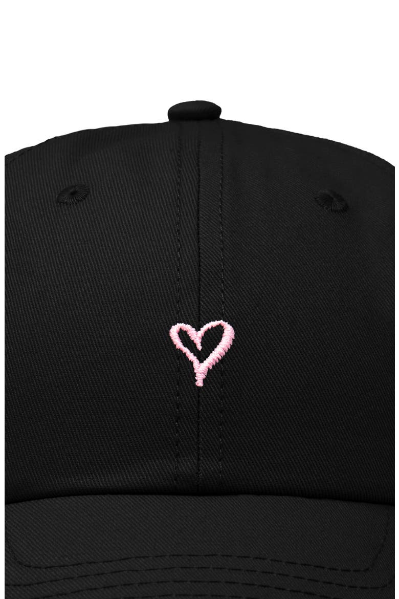 Mini Heart Dad Cap, Alternate, color, Black
