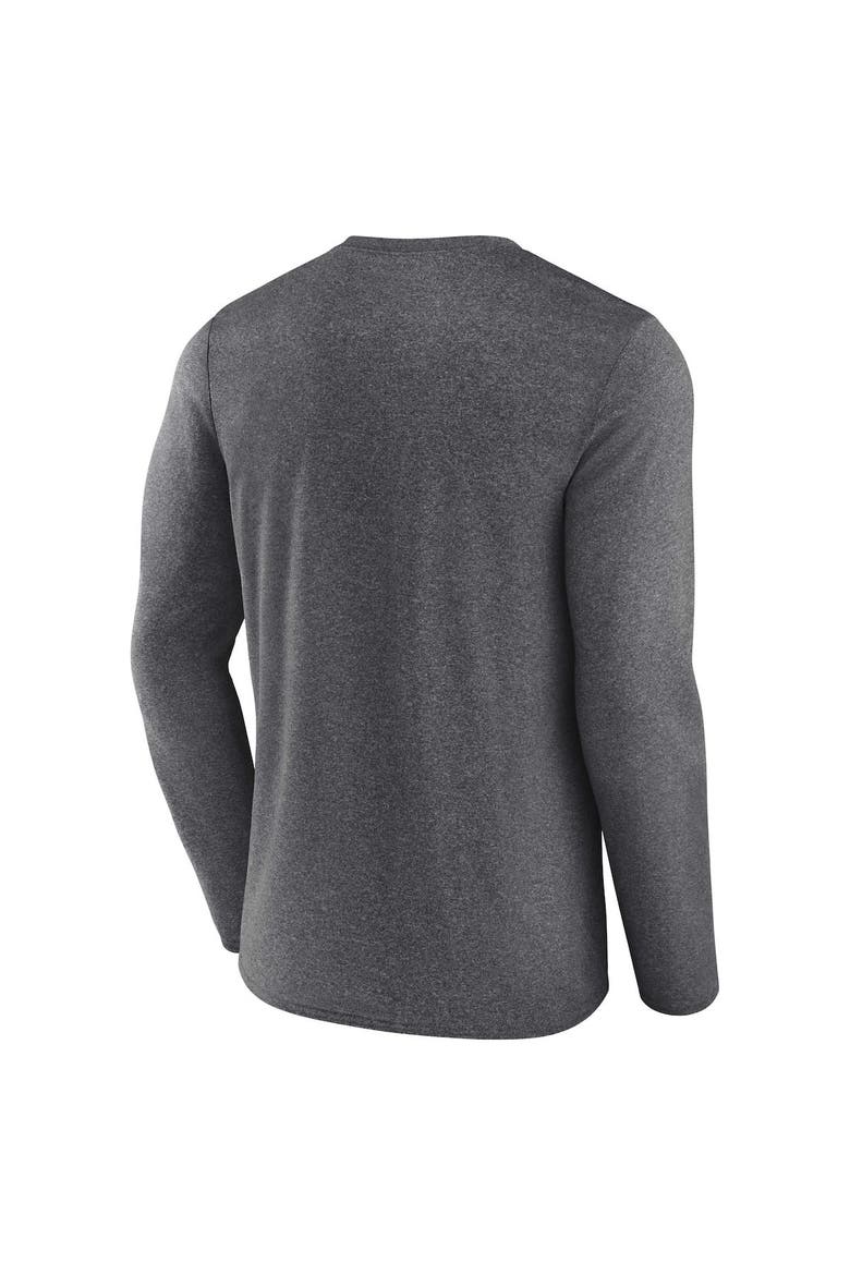 Men's Fanatics Branded Heathered Charcoal Brooklyn Nets Where Legends Play Iconic Practice Long Sleeve T-Shirt, Alternate, color, Heather Charcoal