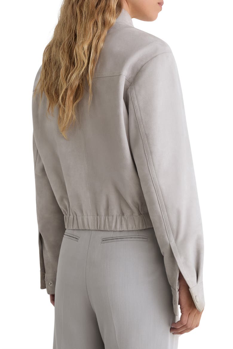 Lottie Leather Jacket, Alternate, color, LIGHT GREY