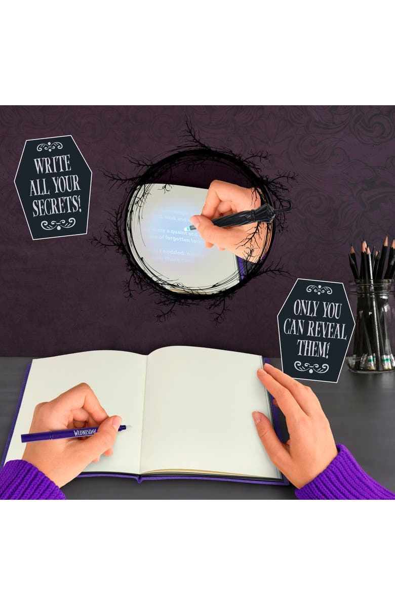 Wow Stuff! Wednesday Secret Reveal Journal Set, Purple Notebook, Kids 8+, Alternate, color, Purple