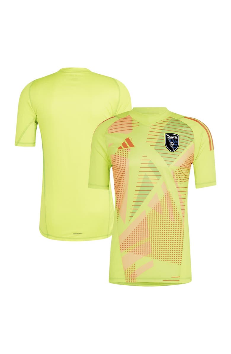 adidas Men's adidas Yellow San Jose Earthquakes 2024 Goalkeeper Jersey, Main, color, Yellow