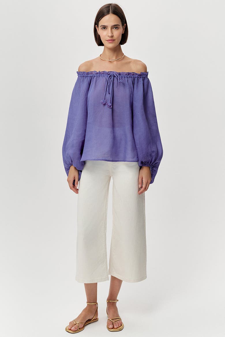 Adriene Tie Neck Blouse, Alternate, color, Lilac
